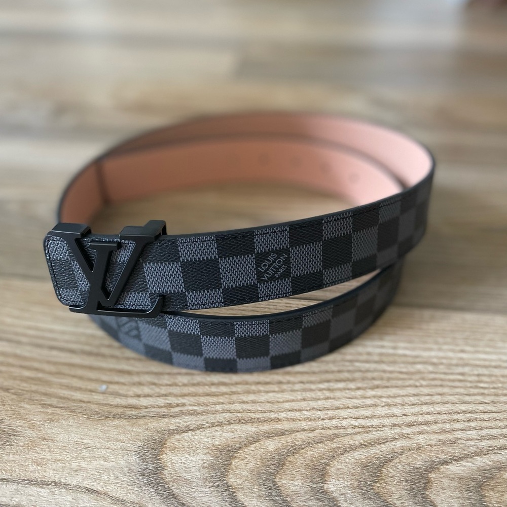 L*V Black checkered belt